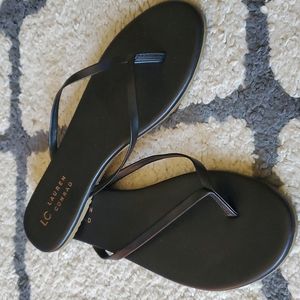 NWOT LC Lauren Conrad Black Flip Flops